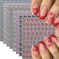thumbnail image 1 of Pegatinas de uñas BMKKOT Heart 3D autoadhesivas para San Valentín, 8 unidades, 1 of 9