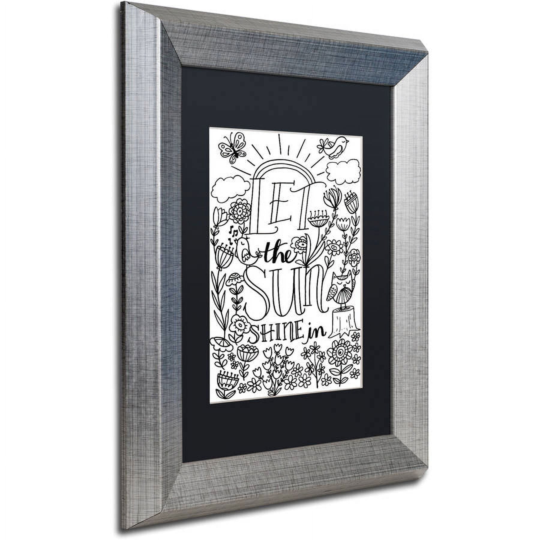 Trademark Fine Art "Let The Sun Shine" Canvas Art by Elizabeth Caldwell, Black Matte, Silver Frame