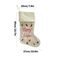 thumbnail image 5 of White Knit Christmas Stockings Christmas Mini Stockings Rustic Stocking Decorations Knit Farmhouse Cable Knit Xmas Stocking Hanging Christmas Tree Ornament, 5 of 5