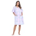 thumbnail image 6 of Casual Nights Women's Snap Front House Dress Short Sleeve Woven Duster Housecoat Lounger Sleep Gown, 6 of 6