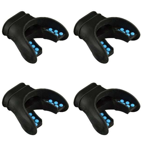 4X Regulador de Boquilla de Snorkel Boquilla de Buceo Accesorio Universal Reemplazo Respirador de Silicona de Buceo Azul