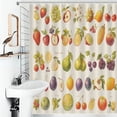 thumbnail image 3 of Various Fruits Shower Curtain for Bathroom with 12Hooks, Polyester Fabric Thick Shower Curtain Washable Waterproof Curtain, 3 of 6