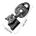 thumbnail image 3 of Naiovety Polea de elevación para escalada, accesorio de elevación duradero fiable, equipo elevador de polea firme para rescate deportivo al Escalada Negro, 3 of 6