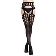 thumbnail image 5 of Jiyugala High Waist Tights Stockings for Women Lingerie Net Lace Top Garter Belt Thigh Pantyhose Warm Pants, 5 of 5