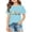 Blue, variant on shqvo Toddler Shirts Girls 5t 100th Day Of School Graphic Short Sleeve T-Shirt School Spirits Children's Fashion Pullover Tops School Clothes for Girls