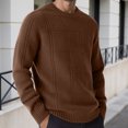 thumbnail image 3 of Pullover Sweaters for Men Long Sleeve Relaxed Fit Casual Crewneck Knit Sweater Fall Winter Clothes, 3 of 5