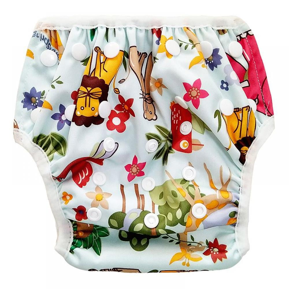 Baby Swim Diapers 0-3 Years Old, Adjustable Water Diapers Waterproof ...