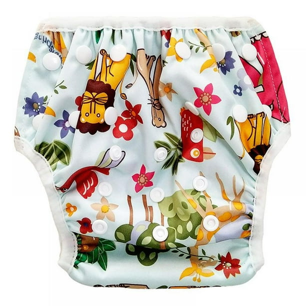 Baby Swim Diapers 03 Years Old, Adjustable Water Diapers Waterproof Swimmers Diapers Reusable