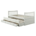 thumbnail image 2 of Veryke Solid Wood Twin Size Beds with Trundle and 3 Storage Drawers - White, 2 of 9