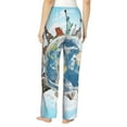 thumbnail image 3 of Balery World Travel print Women's Pajama Pants,Ultra Lightweight Pjs,Lounge Pant-X-Large, 3 of 9