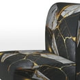 thumbnail image 4 of Designart "Ebony Geode Abstract I" Fauteuil d'Appoint en Marbre Noir - Fauteuil Moderne pour Salon, 4 of 7