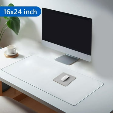 Tripumer Clear Desk Pad Desk Protector Mat 16 x 24 inch Transparent Table Protector for Coffee Table Writing Desk