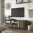 thumbnail image 2 of Furniture of America Estel Rustic Wood Storage 70-Inch TV Stand in Reclaimed Oak, 2 of 5