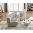 thumbnail image 2 of Meridian Furniture Infinity Brown Boucle Fabric 4pc. Modular Sectional, 2 of 14