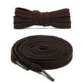 thumbnail image 3 of 3pair Double Layers Flat Shoe Laces Dark Brown for Sneakers 45 54 60 63 72 Inch, 3 of 7