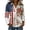 White#01, variant on Women's 250th Anniversary 1776-2026 American Flag USA Shirt Oversize Floral Patriotic Button Down Long Sleeve Blouses XL&Red#01