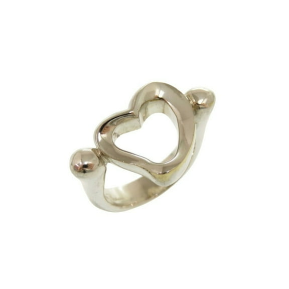 Pre-Owned Tiffany Heart Silver 925 Size 8 Ring 0154TIFFANY&Co. (Good)