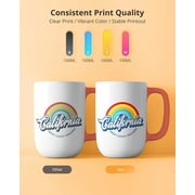 Hiipoo Sublimation Ink Refilled Bottles Work with ET-2720 ET-2760 ET-2800 ET-15000 ET-2803 ET-2850 ET-3760 ET-4800 ET-4760, Heat Press Transfer on Mugs T-Shirts Pillows Phone Case