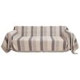 thumbnail image 2 of CJC Chenille Stripe Sofa Cover for Pet, 320GSM Tassel Edge Couch Cover Furniture Protector, Universal Couch Cover for Living Room Couch, Loveseat, Sectional (Grey, 71'' x 134''), 2 of 8