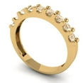 thumbnail image 2 of 0.63 ctw Wedding Band for Women - 14K Yellow Gold Natural Morganite Stackable Eternity Ring, 2 of 6