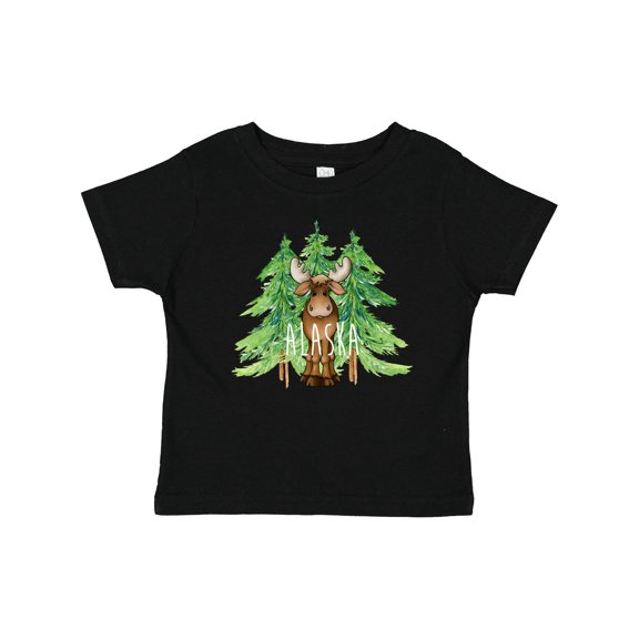 Inktastic Alaska Moose and Trees Boys or Girls Baby T-Shirt