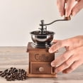 thumbnail image 3 of 1pcs Coffee Hand Grinder Manual Classical Mini Retro Bean Spice Herbs Wooden Coffeeware, 3 of 5