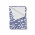thumbnail image 2 of Rain Soft Flannel Fleece Throw Blanket, Sleeping Clouds and Umbrellas in a Rainy Day Themed Pattern, Cozy Plush for Indoor and Outdoor Use, 50" x 70", Blue Grey Ceil Blue, by Ambesonne, 2 of 6