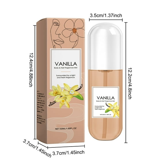 FcBaudy Perfumes for Women, Women's Fragrances Body Fragrant Spray Body And Hair Vanillas Spray Eau Toilette Spray 50ml fragrant mist