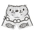 thumbnail image 7 of FORMRS Boys Swim Trunks Quick Dry Mesh Liner Boardshorts Sizes XS-XL, Cute Chubby Cat, 7 of 7