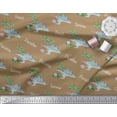 thumbnail image 1 of Soimoi Brown polyester Crepe Fabric Palm Tree & Beach Summer Designs Fabric Prints By Yard 52 Inch Wide, 1 of 1