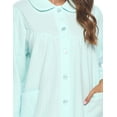 thumbnail image 5 of Casual Nights Women's Button Front Jacquard Terry Fleece Lounger Robe with Pockets, 5 of 5