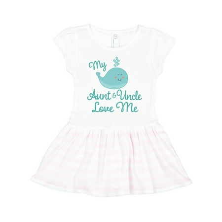 

Inktastic My Aunt and Uncle Love Me Whale Gift Toddler Girl Dress