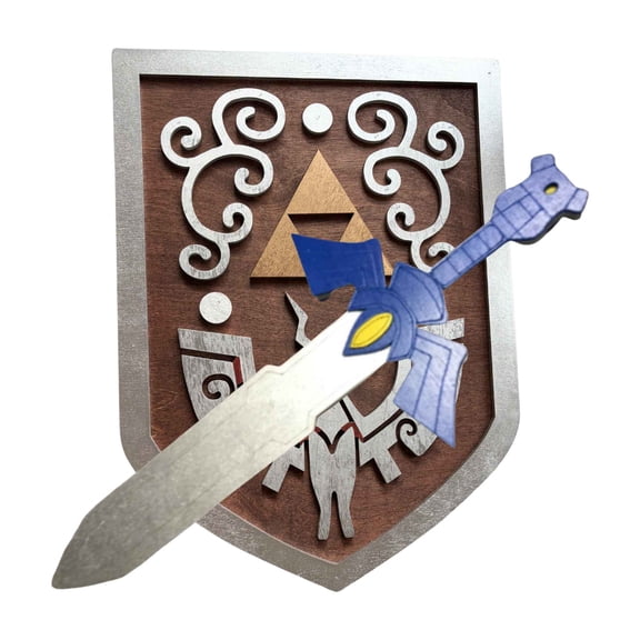 AllTru2U Wind Waker Link Costume Set – 17" Shield & 23" Sword – Zelda Cosplay Props for Teens & Adults