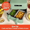 thumbnail image 5 of bella 4 Qt Dual Basket TriZone® Air Fryer with EverGood™ Ceramic Nonstick Coating, Removable Divider, Seaglass, 5 of 8