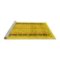 thumbnail image 2 of Ahgly Company Machine Washable Indoor Square Oriental Yellow Modern Area Rugs, 4' Square, 2 of 4
