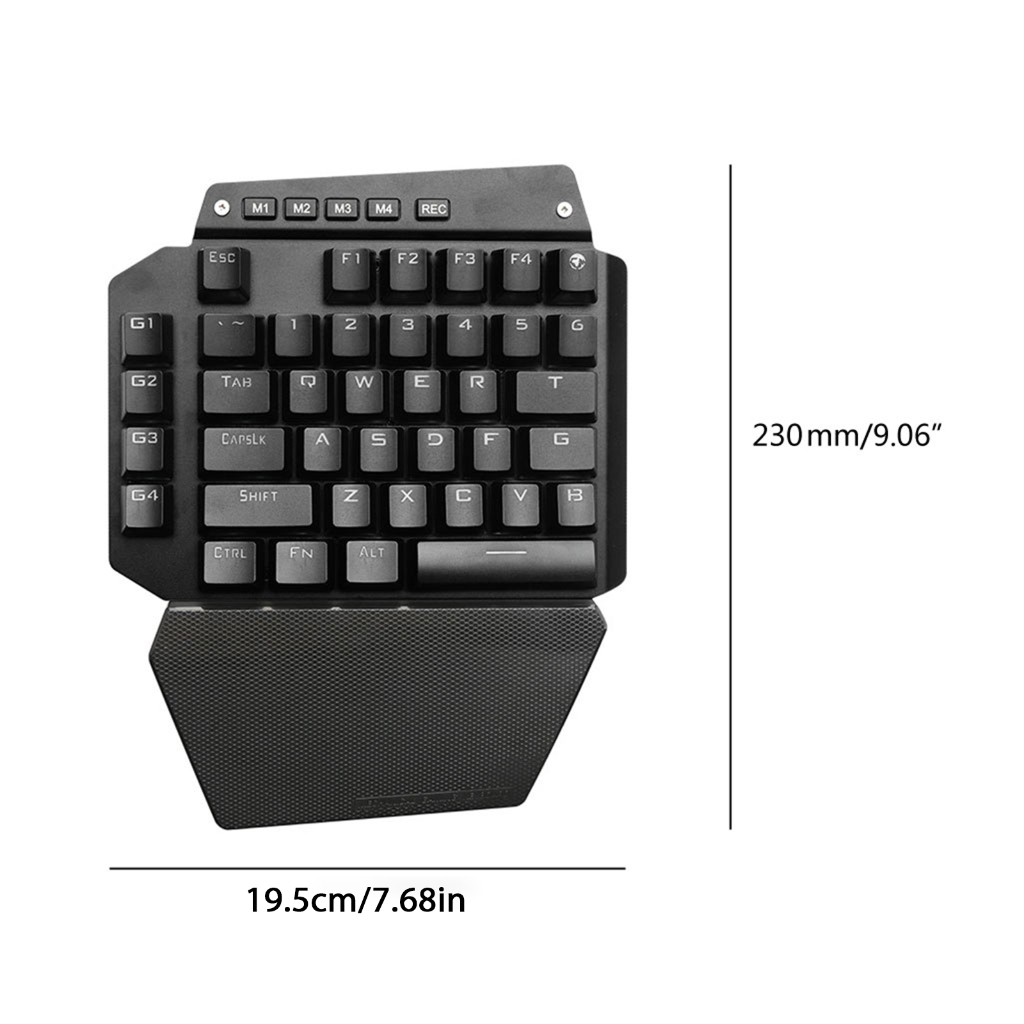 44 Keys Mechanical Gaming Keyboard Replacement RGB LED Backlit Outemu Switch Full for Key Macro Defines One-hand Keyboar