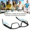 thumbnail image 4 of Smart Glasseswith AI,Bluetooth Music Glasses with 130+ Translation,Anti-Blue Light/UV400 Lenses,Audio Eyewear with Music play &Hands-Free Calling,Multifunctional Headphones glasses for Men Women, 4 of 10