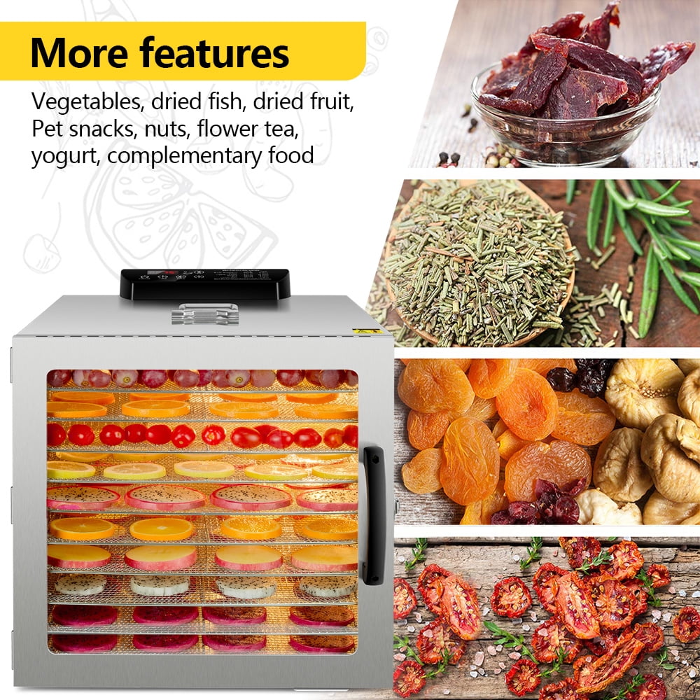 Kwasyo Food Dehydrator, 12 Layers Commercial Stainless Steel Fruit  Dehydrator, 1000W 