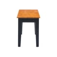 thumbnail image 4 of Boraam Shaker Dining Height Backless Wood Dining Room Bench - Black/Oak Finish, 4 of 7