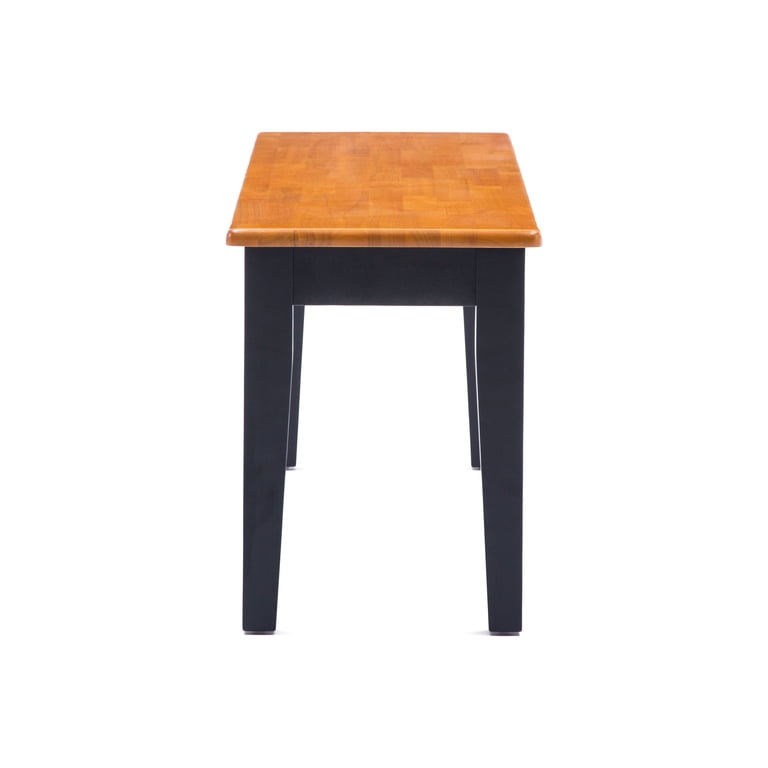 Boraam Shaker Dining Bench, Black & Oak photo 4