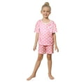 thumbnail image 6 of EFINNY Nightgowns Mom and Daughter Matching Family Pajamas Set Polka Dot 2PCs Short Sleeve Top and Shorts Outfits for Girls 6-12Y, 6 of 8