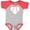 Baseball Heather and Red, variant on Inktastic Heart Shaped Baseball Boys or Girls Baby Bodysuit