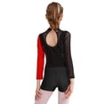 thumbnail image 2 of Aislor Leotard for Girls Gymnastics Activewear Dance Bodysuit 2-Piece Tumbling Outfit with Shorts Size 4-14 Red&Black 8, 2 of 7