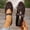 Brown, variant on Women's Snap Closure Moccasins, Snap Button Round Toe Covered Heel All-Season Comfortable Flats Black