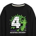 thumbnail image 3 of Marvel Hulk - Incredible Birthday 4 - Toddler And Youth Long Sleeve Graphic T-Shirt, 3 of 5