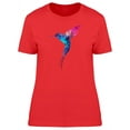 thumbnail image 2 of Smartprints Womens Graphic Tee - Colorful Silhouette Of Hummingbird - Regular Fit 100% Cotton, 2 of 3