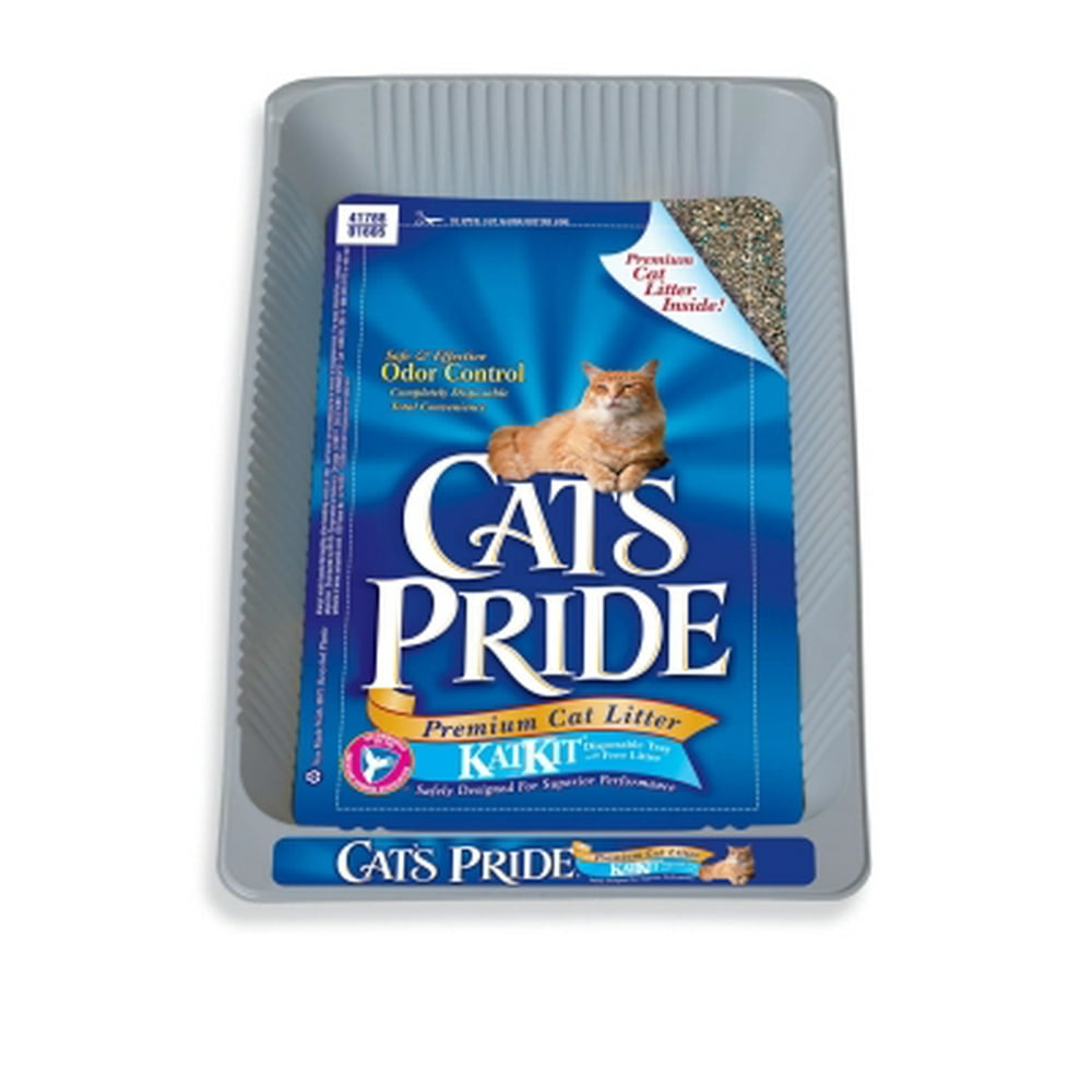 Cat's Pride Kat Kit AllInOne Disposable Box Tray with Litter, Case of