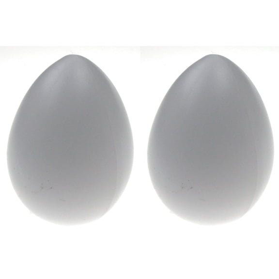 Trophy Music Set of 2 White Egg Shaped Percussion Shakers