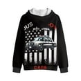 thumbnail image 2 of Chaqlin Us Flag Car Hooded Zip Up Hoodie for Teens and Kids - Lightweight Comfy Casual Top with Long Sleeve for Travel and Outdoor, 2 of 7