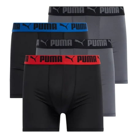 PUMA MEN'S 4 PACK - BBOX 243 MULTI 2 LARGE - BOXER BRIEF UNDERWEAR PERFORMANCE